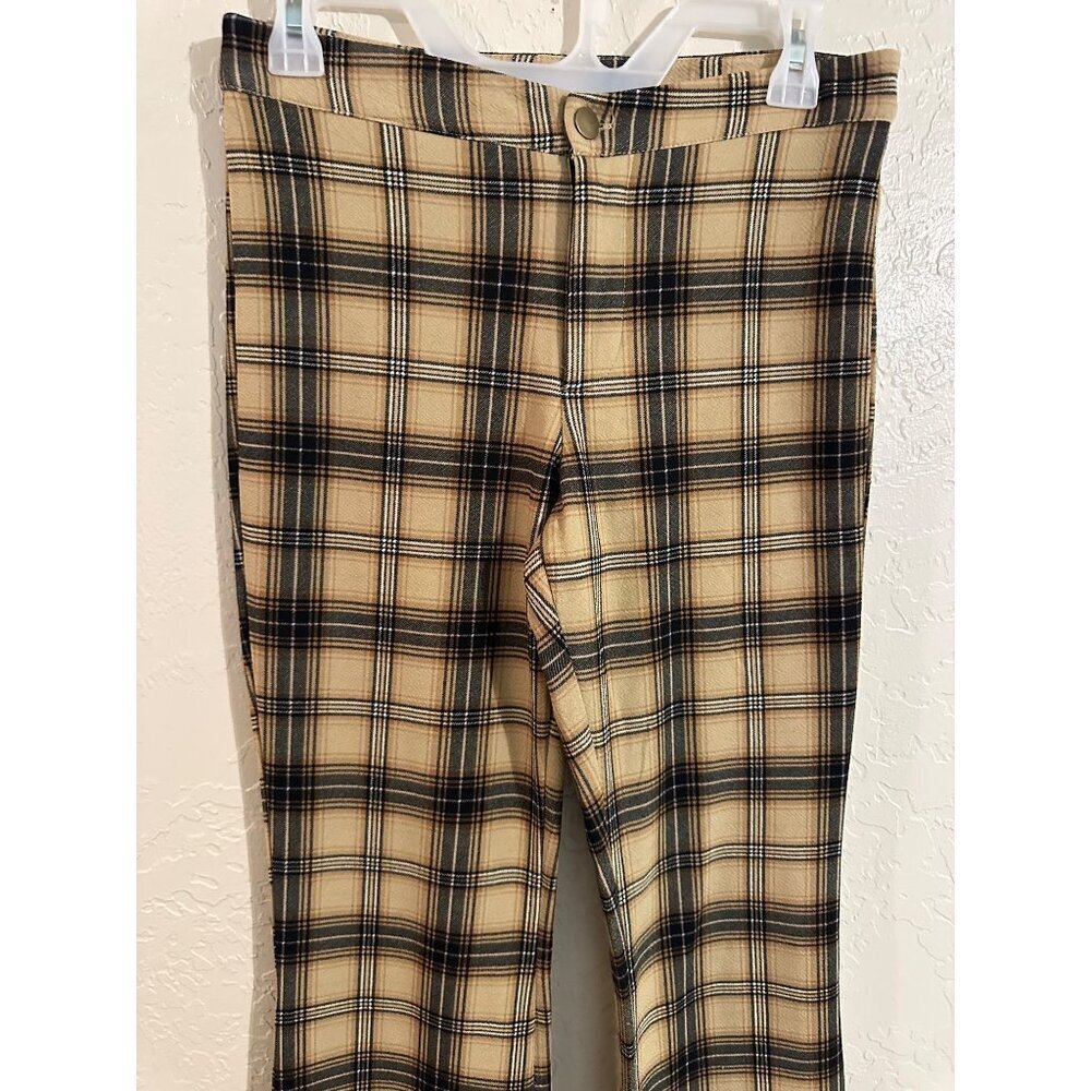 Y Forever 21 Y2K 90’s Plaid Bellbottom Flare Pants - Picture 4 of 8